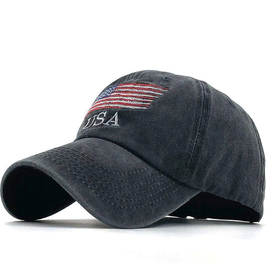 USA Flag Baseball Cap Adjustable Dad Hat Patriotic Embroidered, Great Gift