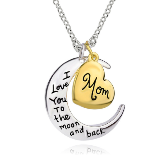 "I love you to the Moon and Back" Mom Necklace - Mother's Day