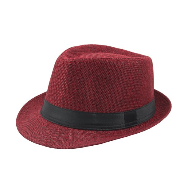 Fedora Hat, Straw Trilby Cuban Sun Cap Panama Short Brim Floral