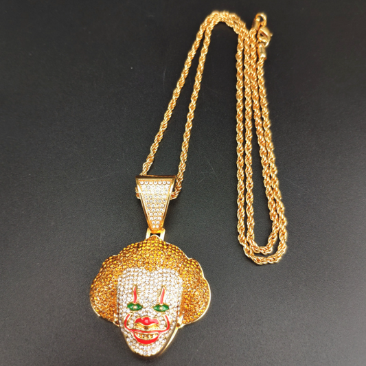Scary Clown Pendant Necklace
