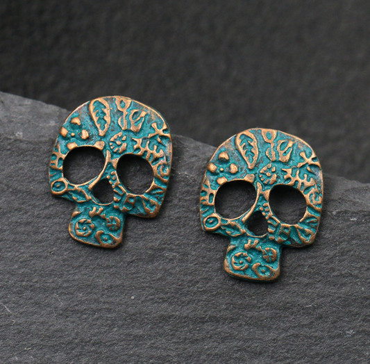 3 Pairs Set of Skeleton, Skull Earrings