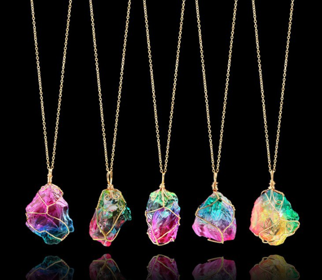 Seven Color Stone Necklace