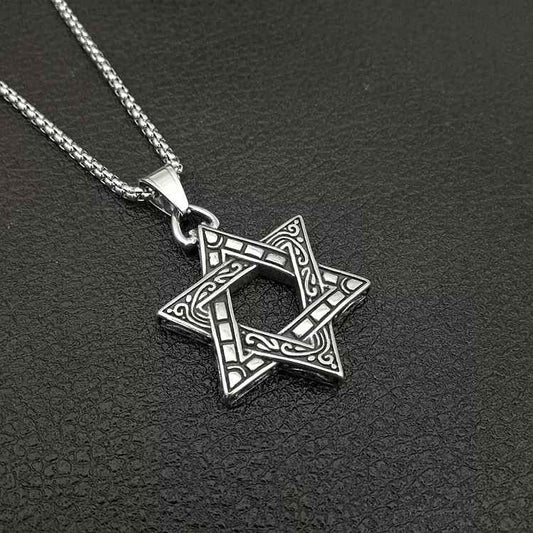 Silver Intricate Jewish Star of David