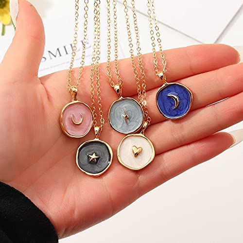 Celestial Charm Necklace with Gold Chain