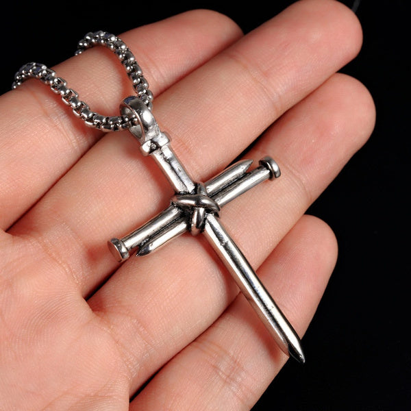 Nail Cross Necklace