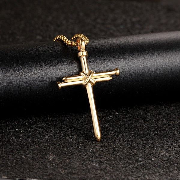 Nail Cross Necklace
