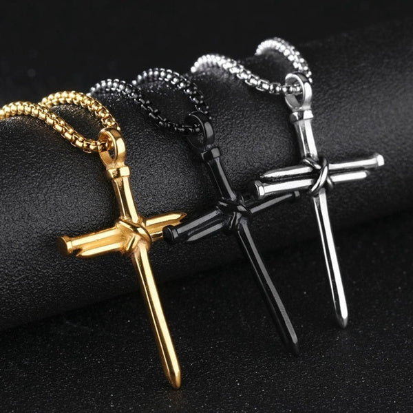 Nail Cross Necklace