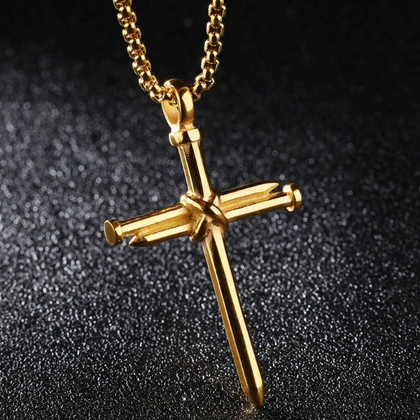 Nail Cross Necklace