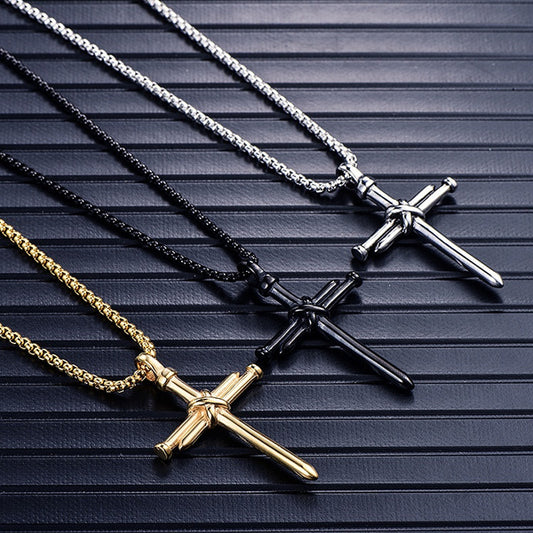 Nail Cross Necklace