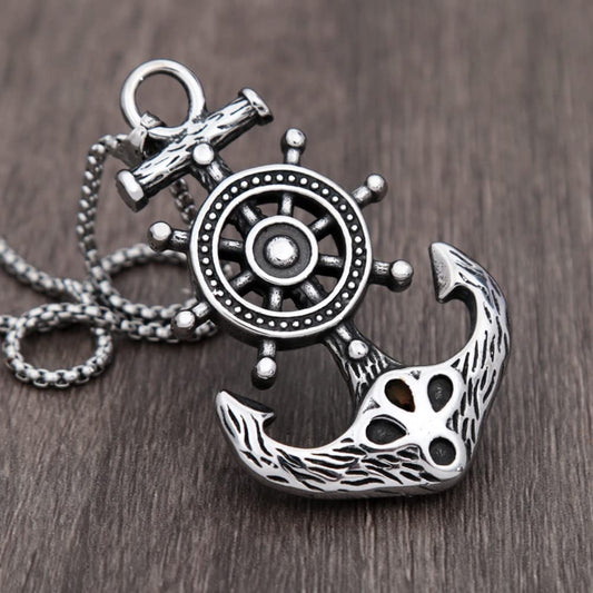 Sea Anchor Necklace - Stainless Steel