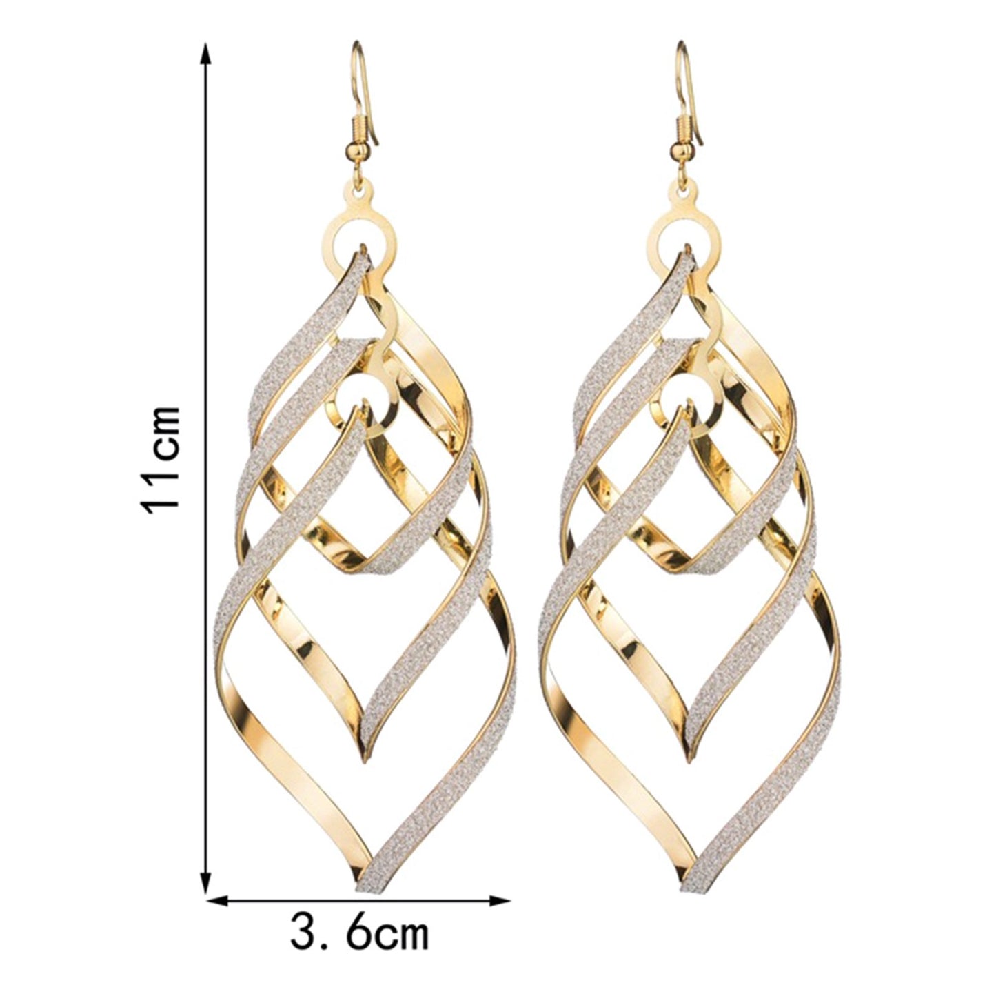 Tassel Spiral Frosted Earrings