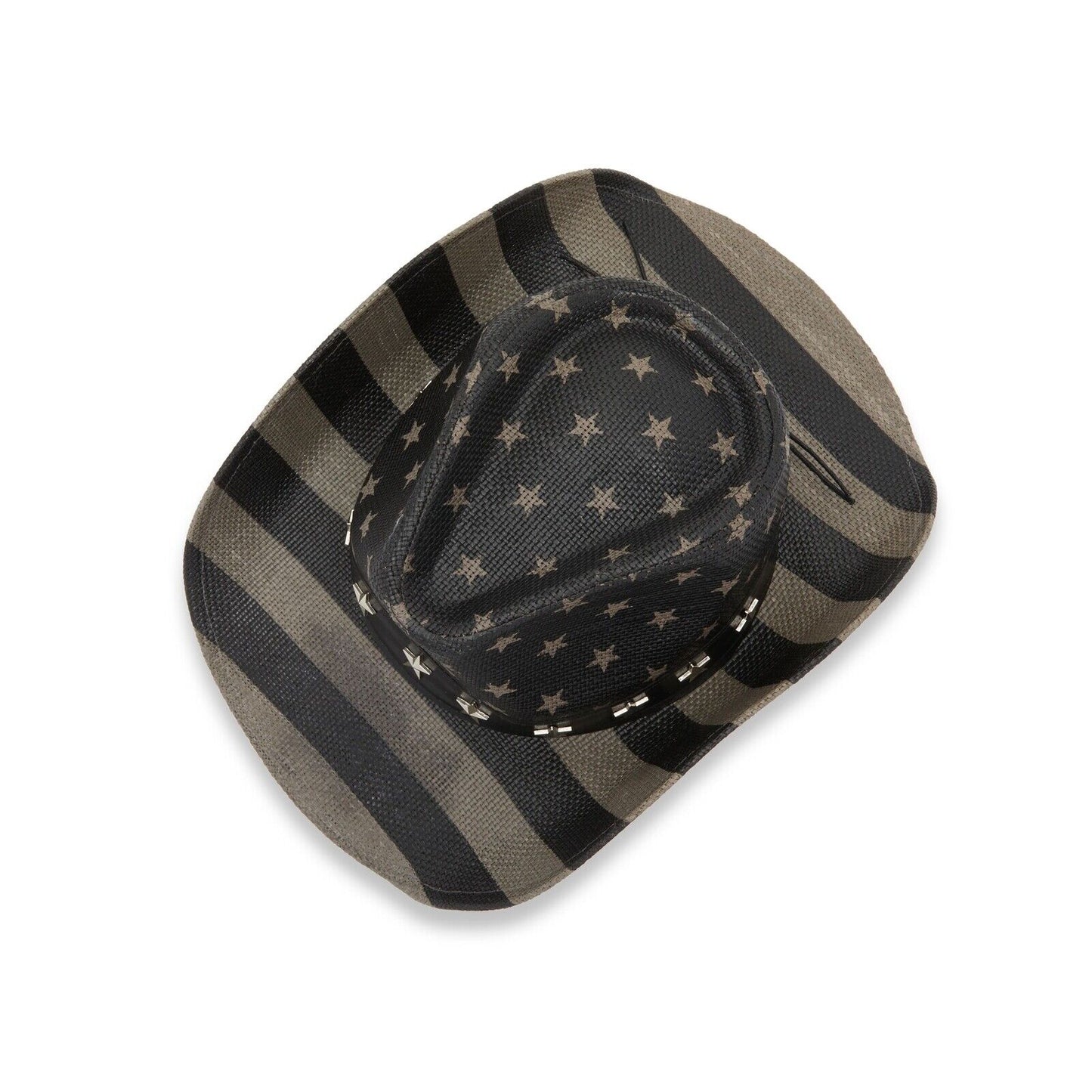 Black & White American Flag Cowboy Hat