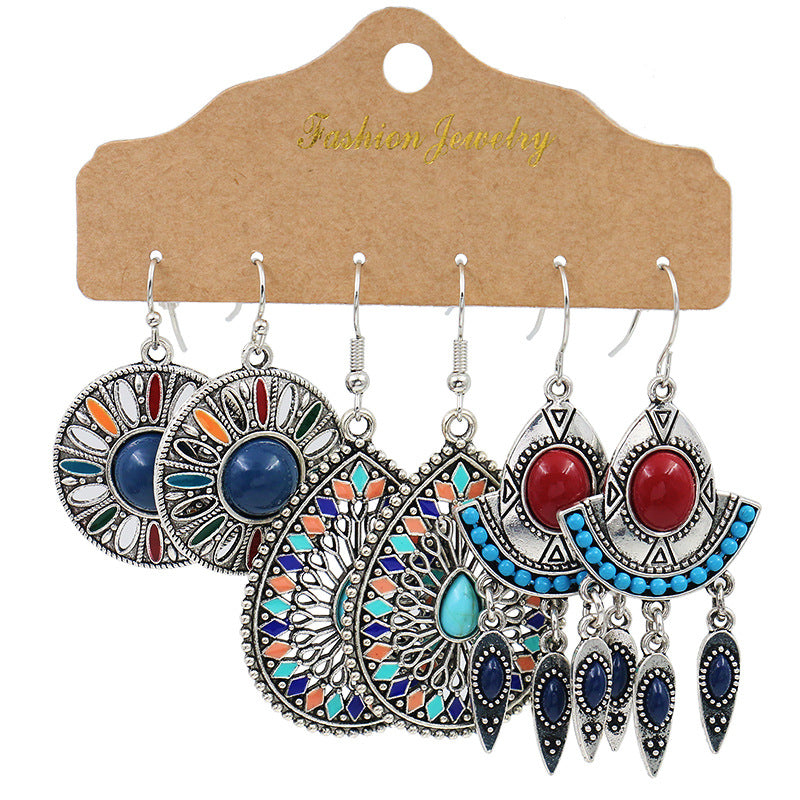 Colorful Boho Earring Set