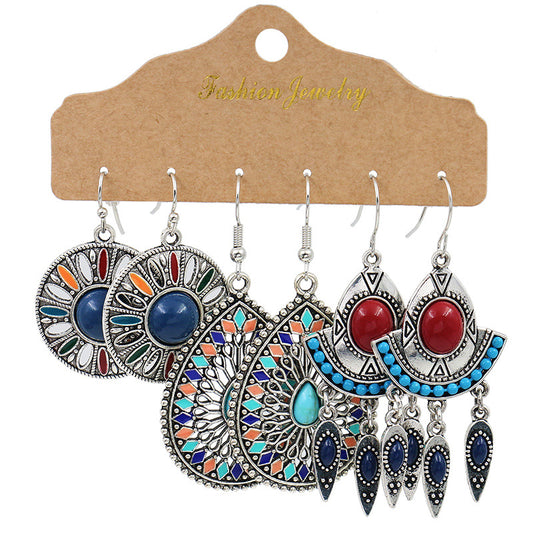 Colorful Boho Earring Set