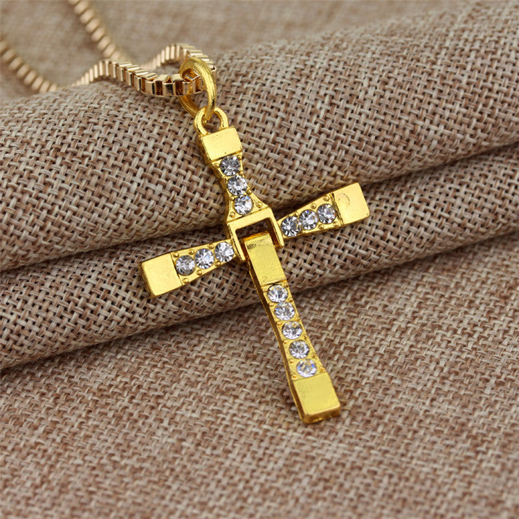 Crystal Family Cross Necklace