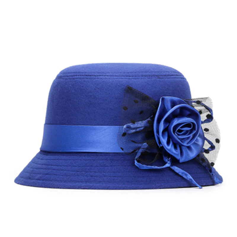Ladies Bucket Hat w/ Rose