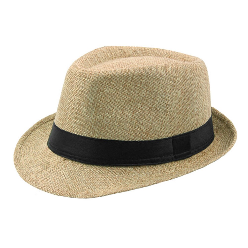 Fedora Hat, Straw Trilby Cuban Sun Cap Panama Short Brim Floral