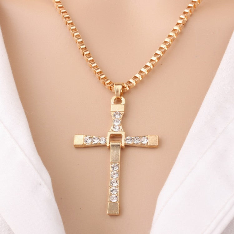Crystal Family Cross Necklace