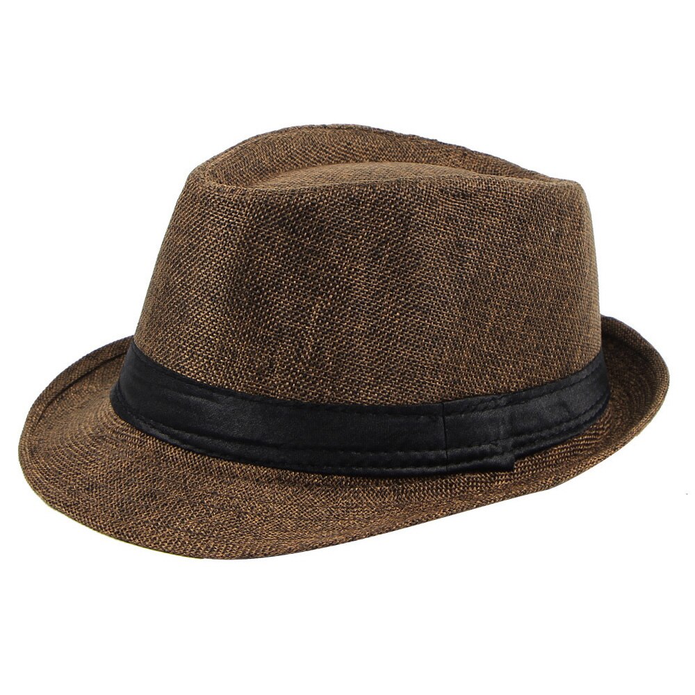 Fedora Hat, Straw Trilby Cuban Sun Cap Panama Short Brim Floral