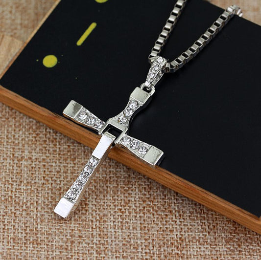 Crystal Family Cross Necklace