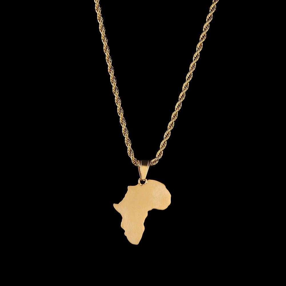 Africa Crystal Gold Necklace