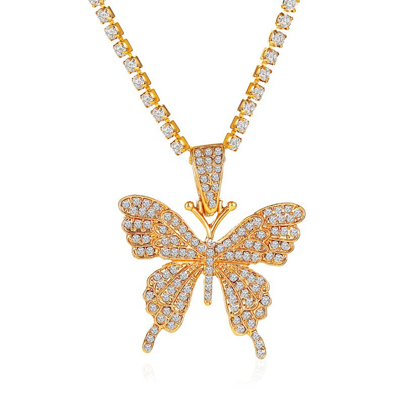 Choker Bling Butterfly Sparkly Necklace