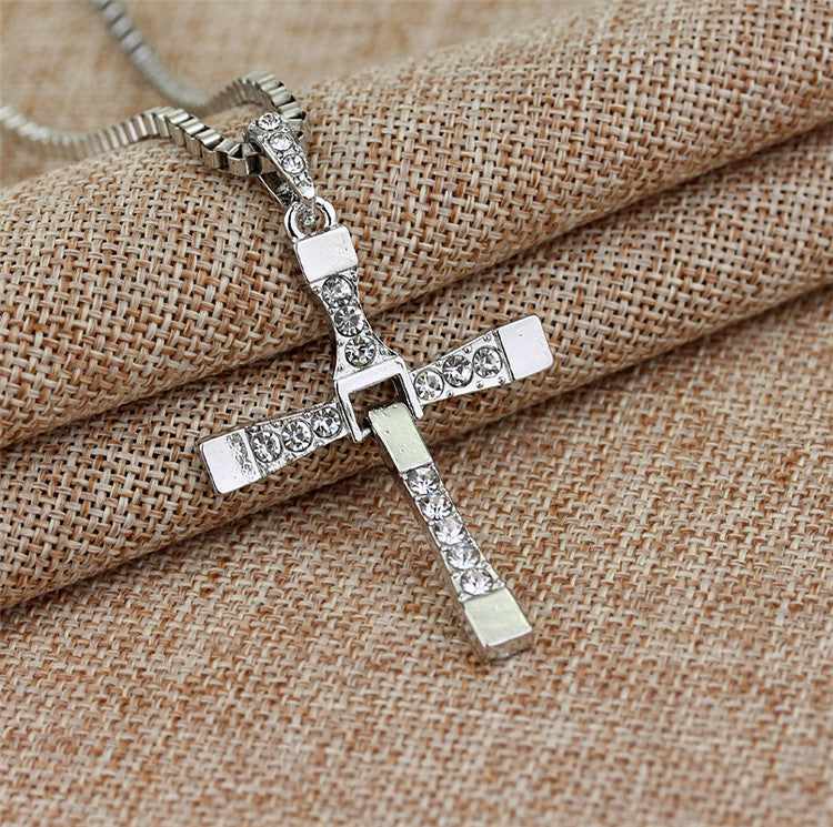 Crystal Family Cross Necklace