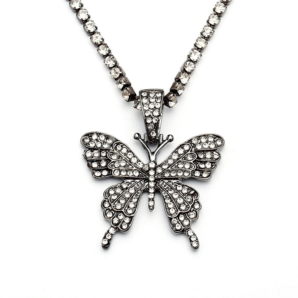 Choker Bling Butterfly Sparkly Necklace