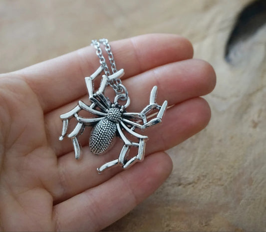 Spider Stainless Steel Pendant Necklace