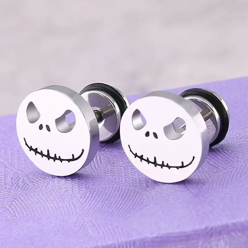 Gothic Punk Stainless Steel Skull Ear Stud