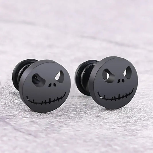 Gothic Punk Stainless Steel Skull Ear Stud