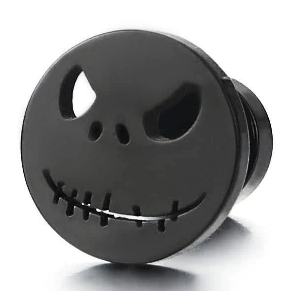 Gothic Punk Stainless Steel Skull Ear Stud