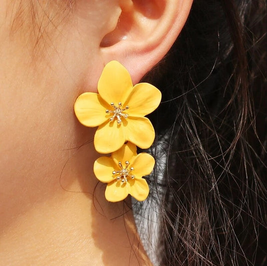 Boho Colorful Flower Earrings