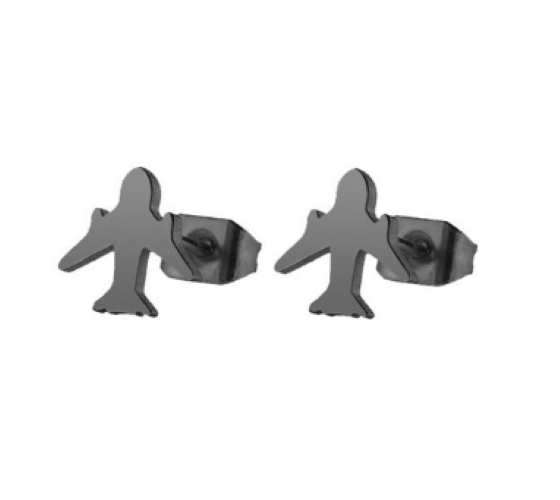 Jet Airplane Stud Earrings