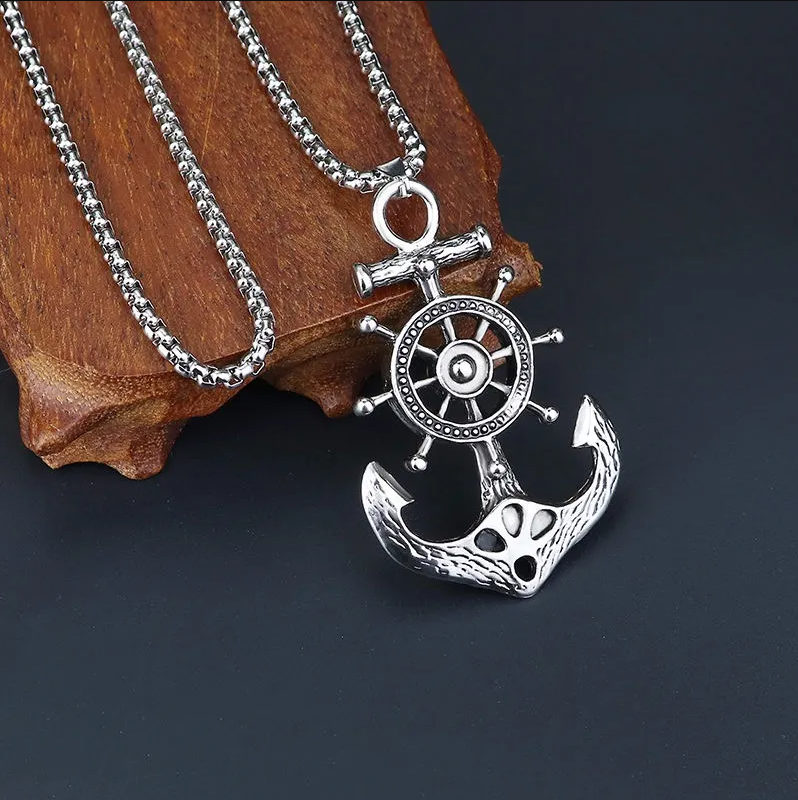 Sea Anchor Necklace - Stainless Steel