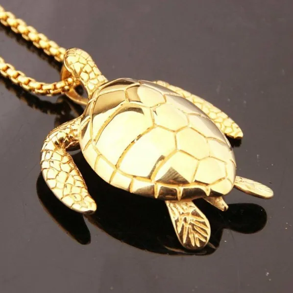 Large Sea Turtle Pendant Necklace