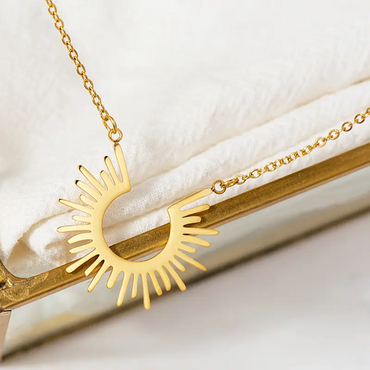 Sun Ray Necklace - Minimalist Design