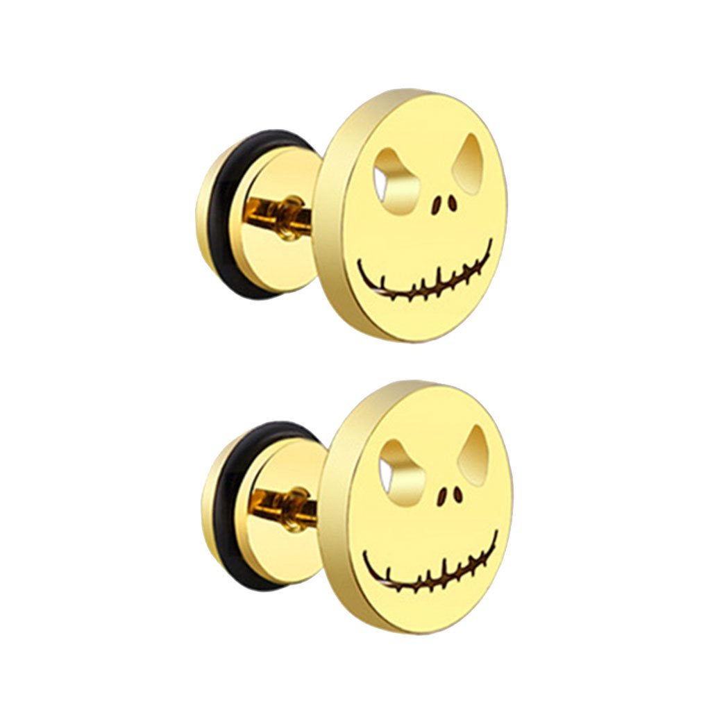 Gothic Punk Stainless Steel Skull Ear Stud
