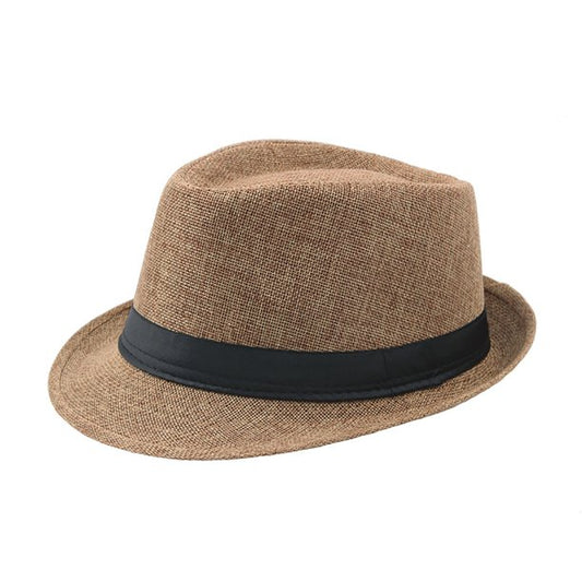 Fedora Hat, Straw Trilby Cuban Sun Cap Panama Short Brim Floral