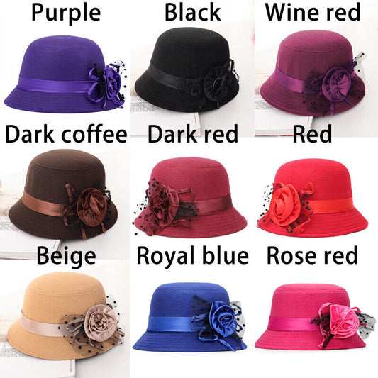 Ladies Bucket Hat w/ Rose