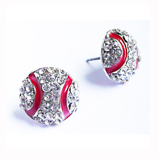 Sports Stud Bling Earrings