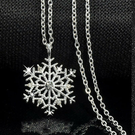 Winter Silver Snowflake Necklace