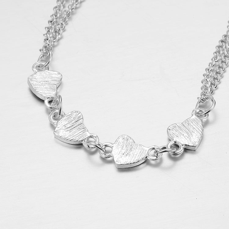 Glow in the Dark Silver Flower Anklet, Bracelet