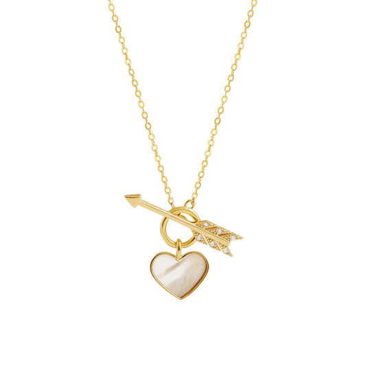 Heart and Arrow Cupids Love Neckalce