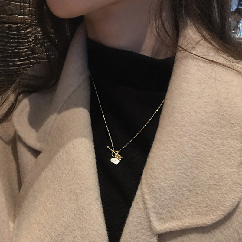 Heart and Arrow Cupids Love Neckalce