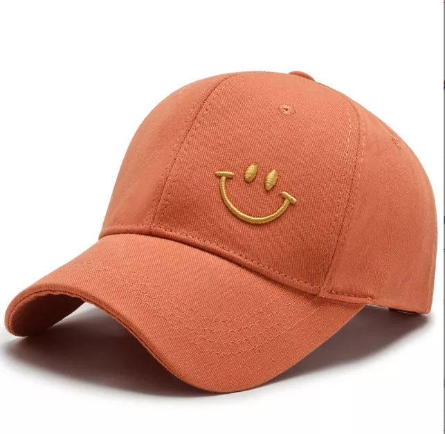 Smiley Face Pink Baseball Cap