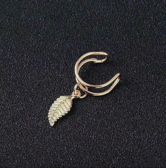 Elven Leaf Cuff Gold Earring