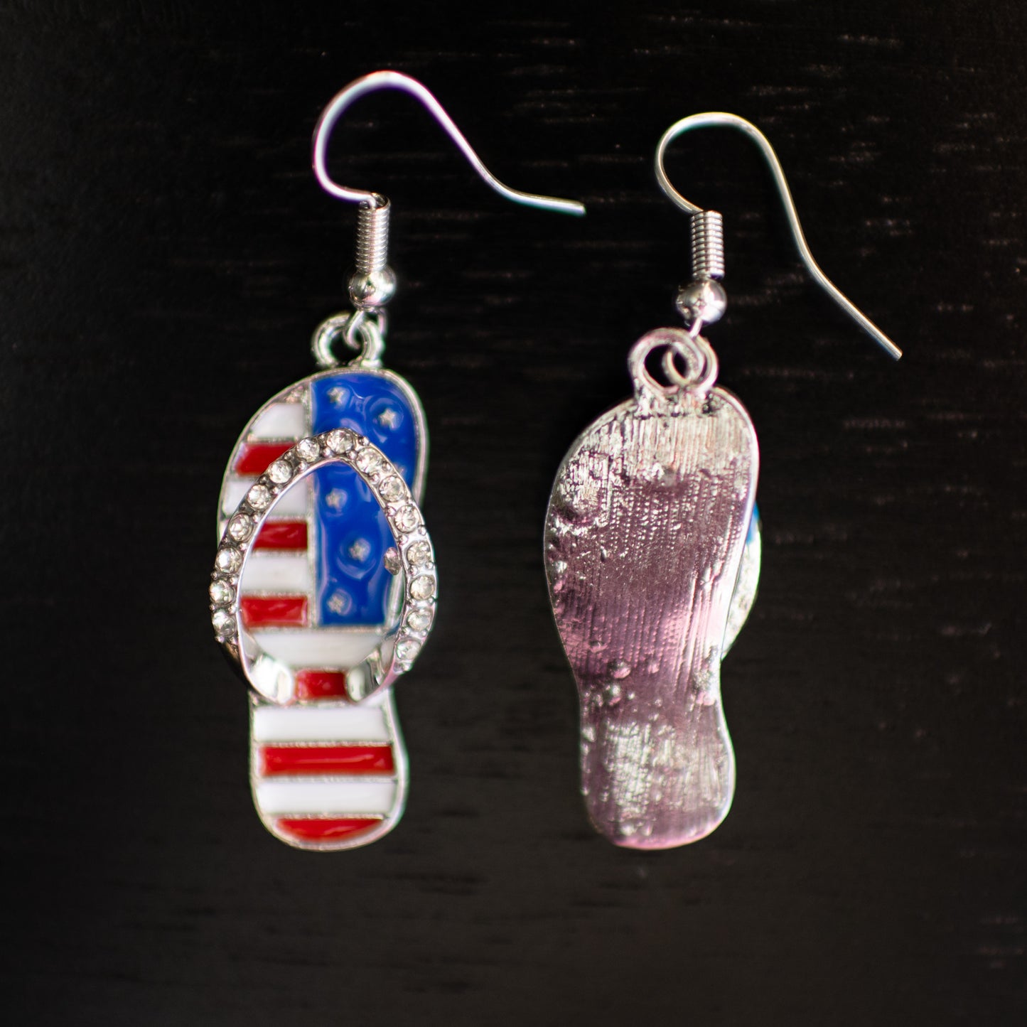American Flag Sandal Earrings
