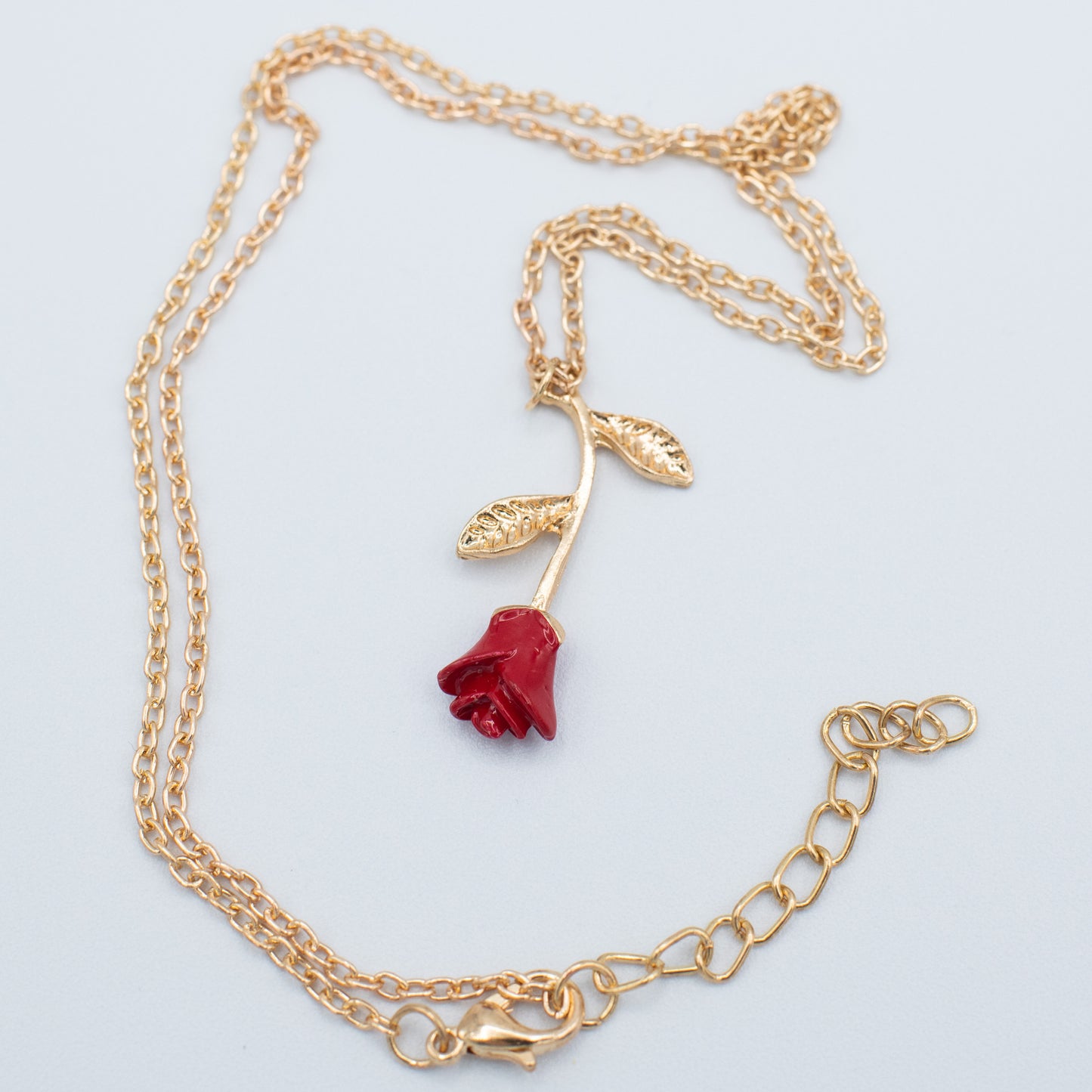 Red Rose Pendant Necklace