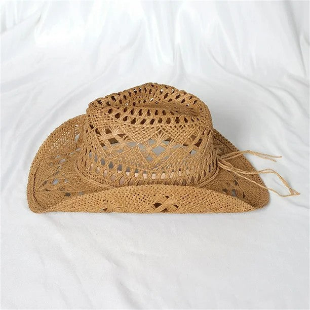 Western Cowboy Cowgirl Straw Hat Sun Summer Beach Party Rodeo, Womens, Mens